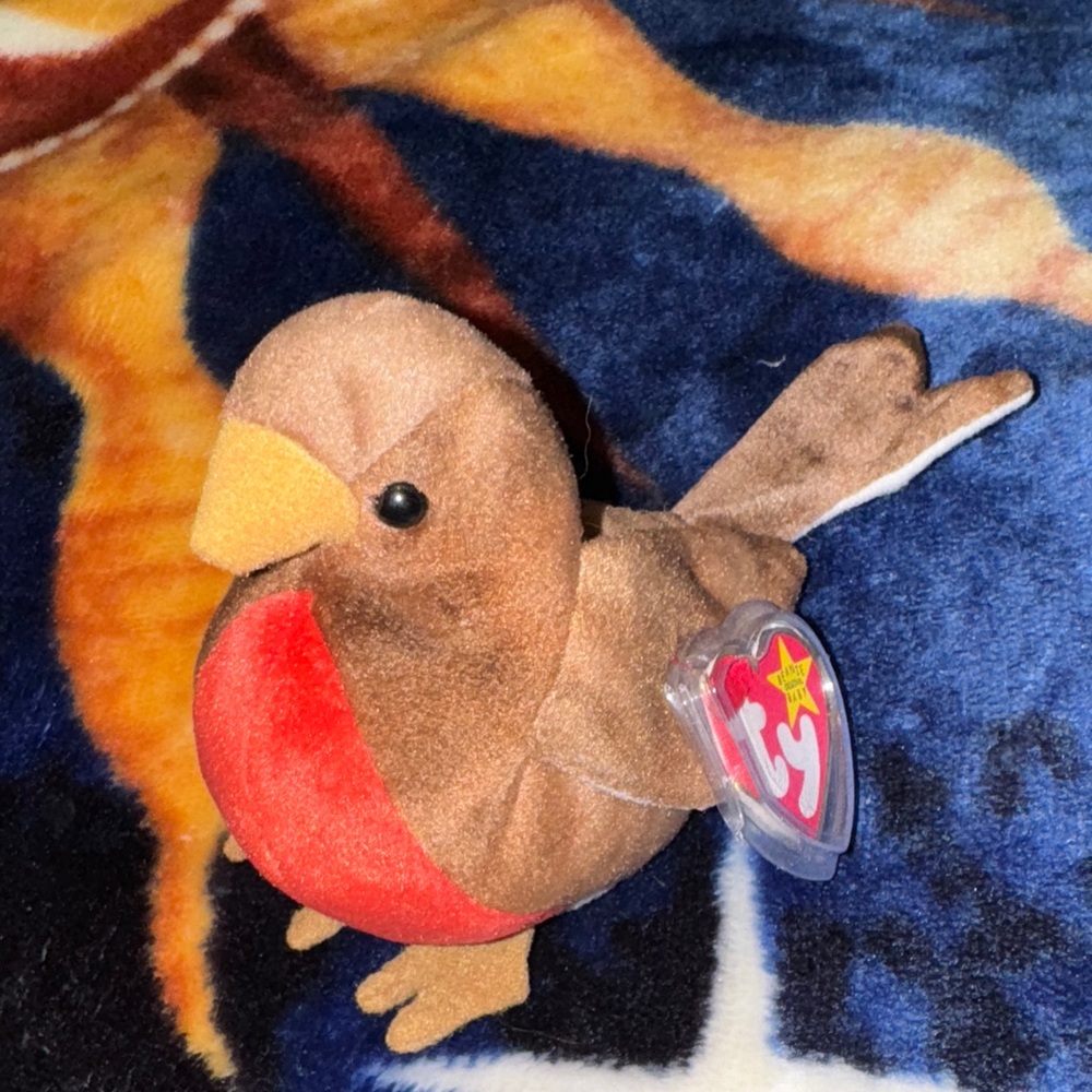 3/$30 Ty Beanie Baby Robin Plush with Red and Brown